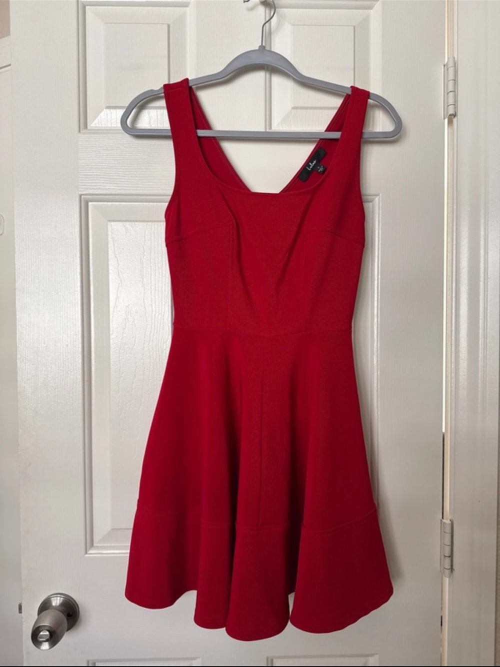 Lulu's Red Scoop-Neck Fit & Flare Mini Dress